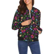 Load image into Gallery viewer, Fleur Indigine All Over Print Bomber Jacket for Women (Model H19) All Over Print Bomber Jacket for Women (H19) e-joyer 
