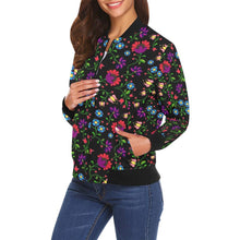 Load image into Gallery viewer, Fleur Indigine All Over Print Bomber Jacket for Women (Model H19) All Over Print Bomber Jacket for Women (H19) e-joyer 
