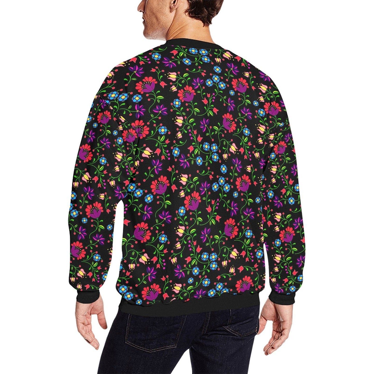 Fleur Indigine All Over Print Crewneck Sweatshirt for Men (Model H18) shirt e-joyer 