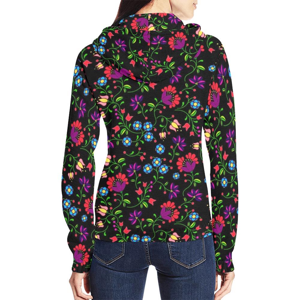 Fleur Indigine All Over Print Full Zip Hoodie for Women (Model H14) All Over Print Full Zip Hoodie for Women (H14) e-joyer 