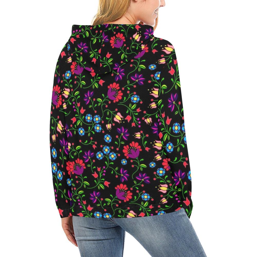 Fleur Indigine All Over Print Hoodie for Women (USA Size) (Model H13) All Over Print Hoodie for Women (H13) e-joyer 