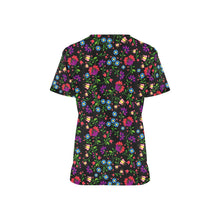 Load image into Gallery viewer, Fleur Indigine All Over Print Scrub Top Scrub Top e-joyer 
