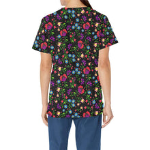 Load image into Gallery viewer, Fleur Indigine All Over Print Scrub Top Scrub Top e-joyer 
