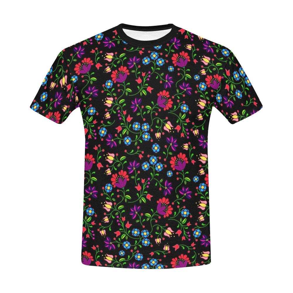 Fleur Indigine All Over Print T-Shirt for Men (USA Size) (Model T40) All Over Print T-Shirt for Men (T40) e-joyer 