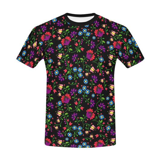 Fleur Indigine All Over Print T-Shirt for Men (USA Size) (Model T40) All Over Print T-Shirt for Men (T40) e-joyer 