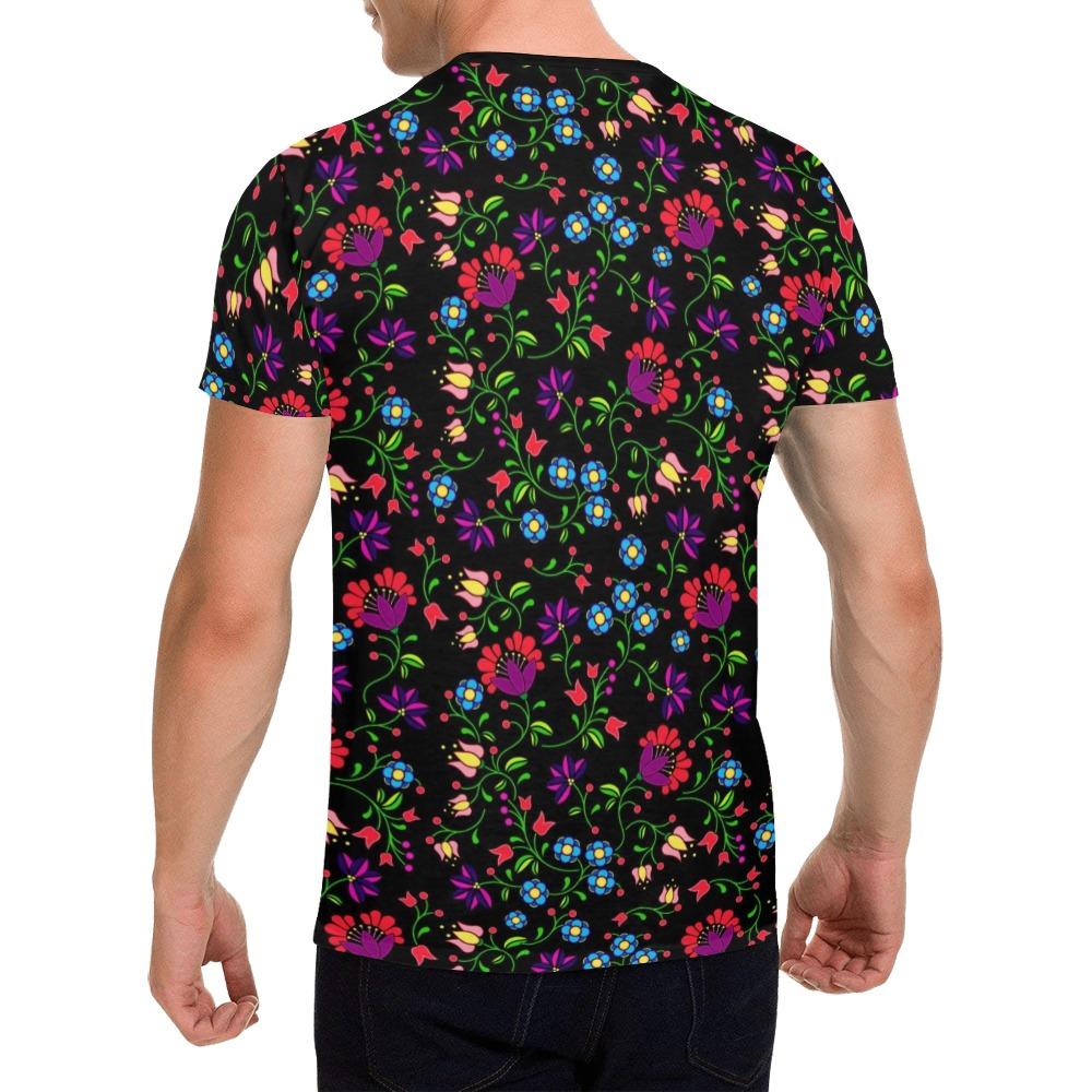 Fleur Indigine All Over Print T-Shirt for Men (USA Size) (Model T40) All Over Print T-Shirt for Men (T40) e-joyer 