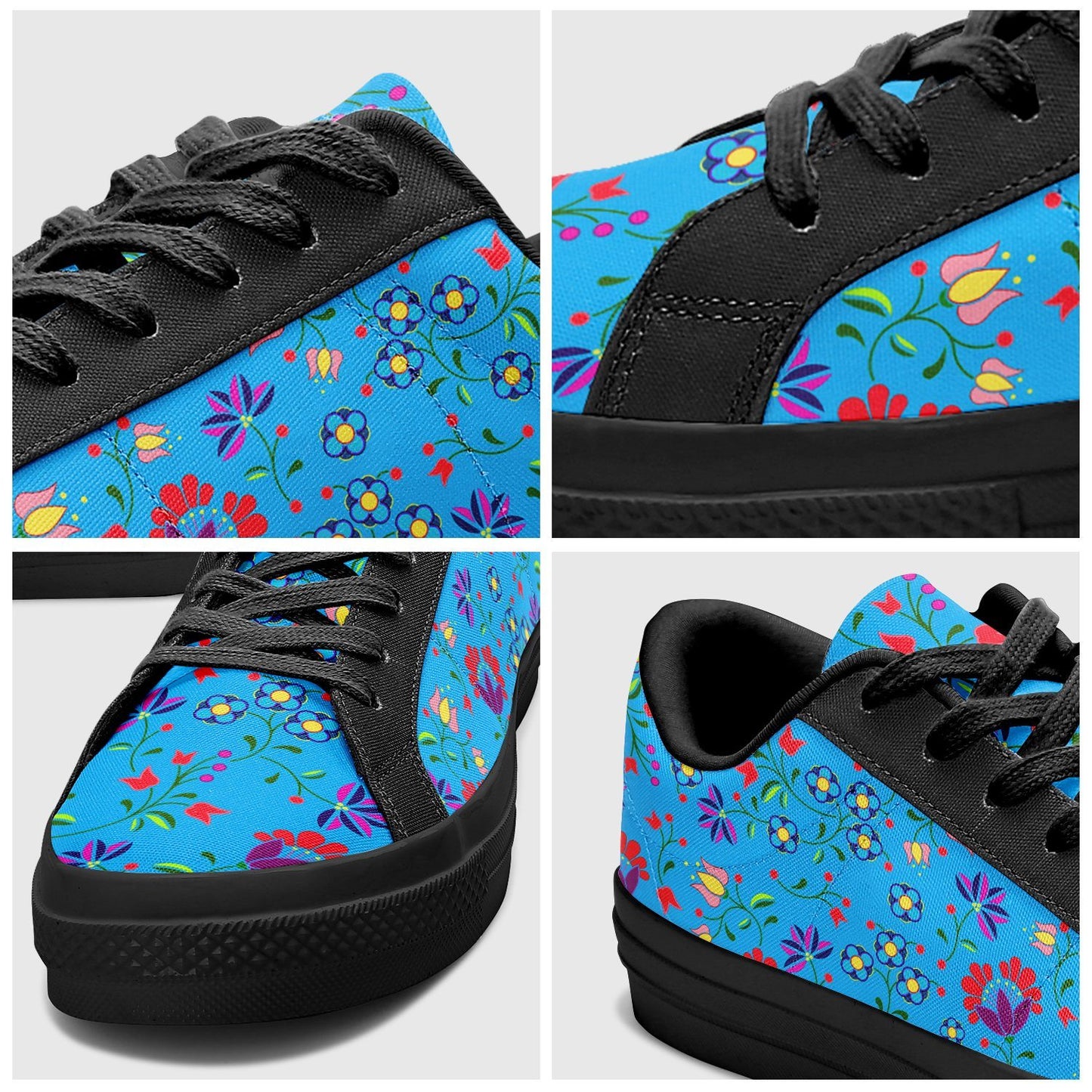 Fleur Indigine Ciel Aapisi Low Top Canvas Shoes Black Sole aapisi Herman 