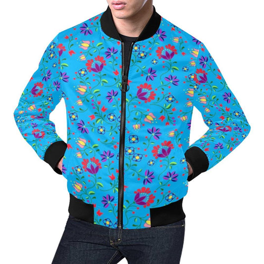 Fleur Indigine Ciel All Over Print Bomber Jacket for Men (Model H19) All Over Print Bomber Jacket for Men (H19) e-joyer 