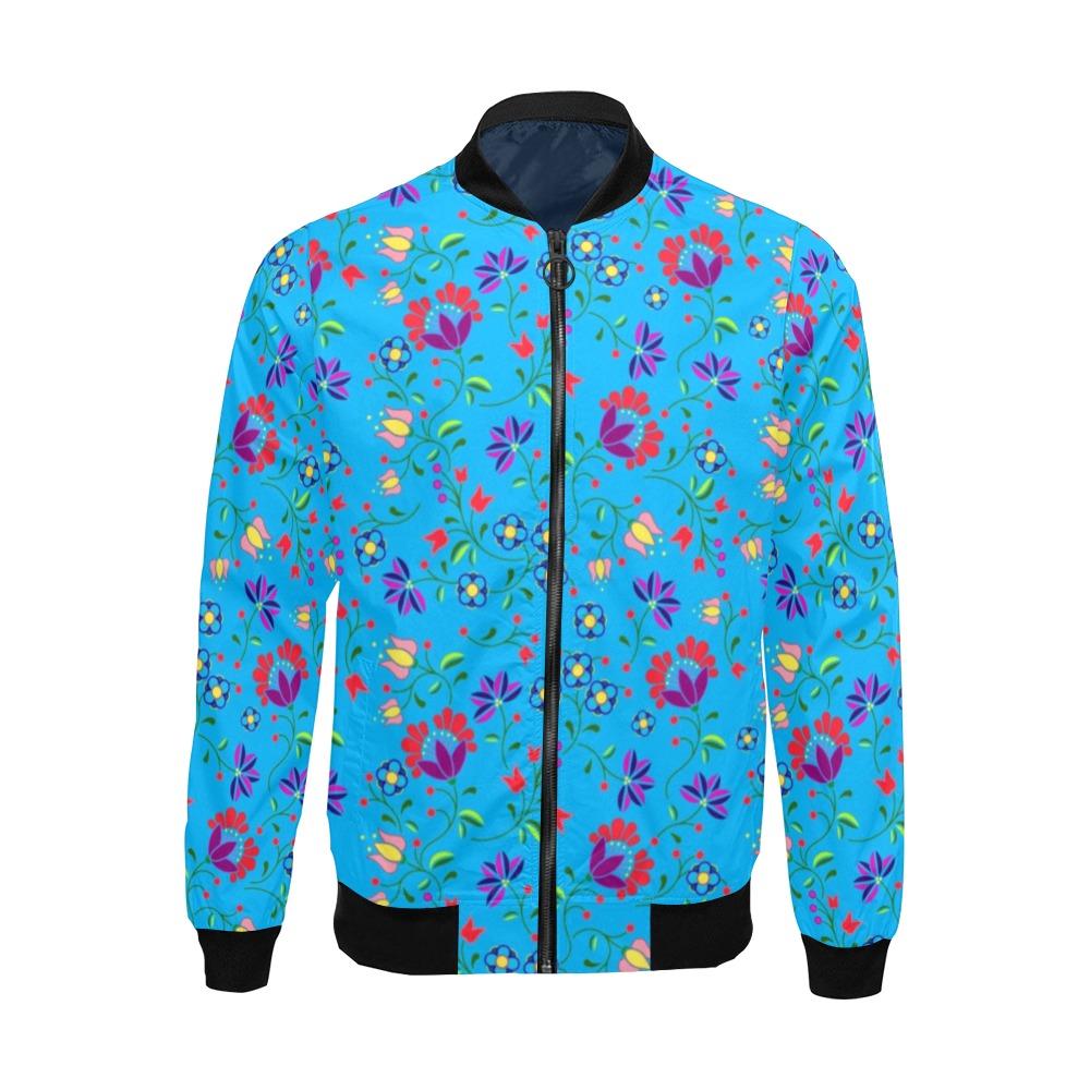 Fleur Indigine Ciel Bomber Jacket by 49 Dzine