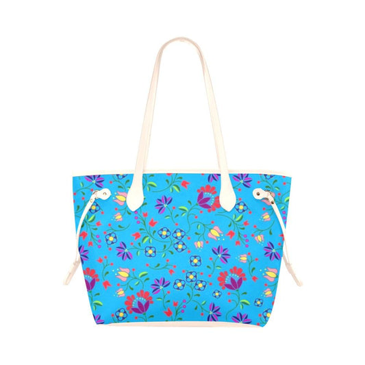 Fleur Indigine Ciel Clover Canvas Tote Bag (Model 1661) Clover Canvas Tote Bag (1661) e-joyer 