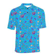 Load image into Gallery viewer, Fleur Indigine Ciel Men&#39;s All Over Print Polo Shirt (Model T55) Men&#39;s Polo Shirt (Model T55) e-joyer 
