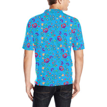 Load image into Gallery viewer, Fleur Indigine Ciel Men&#39;s All Over Print Polo Shirt (Model T55) Men&#39;s Polo Shirt (Model T55) e-joyer 
