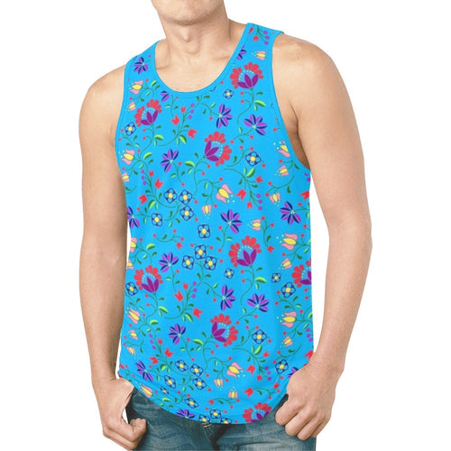 Fleur Indigine Ciel New All Over Print Tank Top for Men (Model T46) New All Over Print Tank Top for Men (T46) e-joyer 