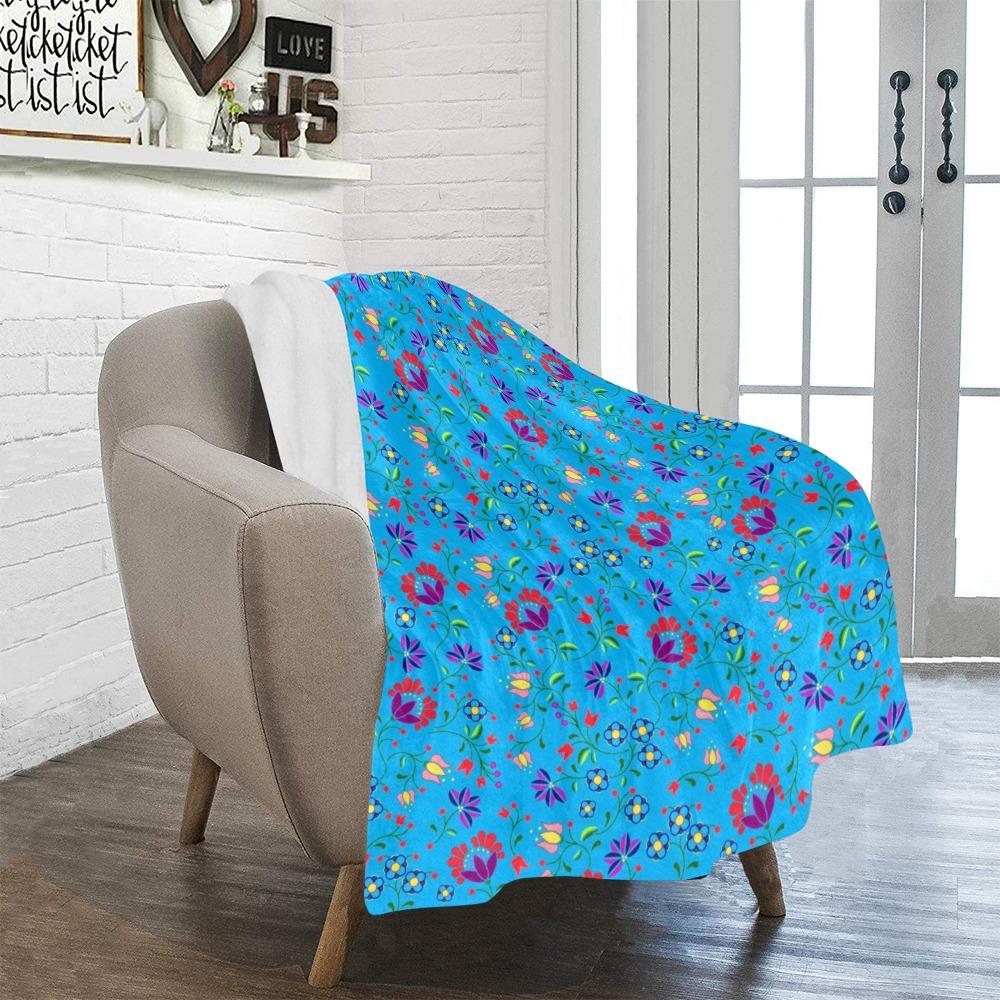 Fleur Indigine Ciel Ultra-Soft Micro Fleece Blanket 40"x50" Ultra-Soft Blanket 40''x50'' e-joyer 