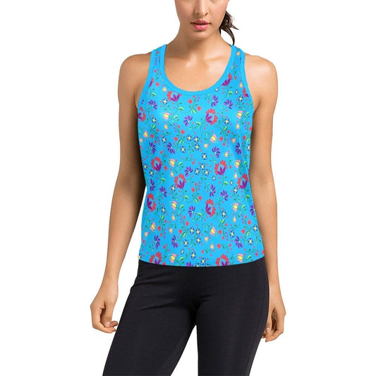 Fleur Indigine Ciel Women's Racerback Tank Top (Model T60) Racerback Tank Top (T60) e-joyer 