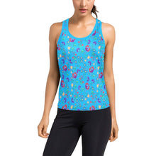 Load image into Gallery viewer, Fleur Indigine Ciel Women&#39;s Racerback Tank Top (Model T60) Racerback Tank Top (T60) e-joyer 
