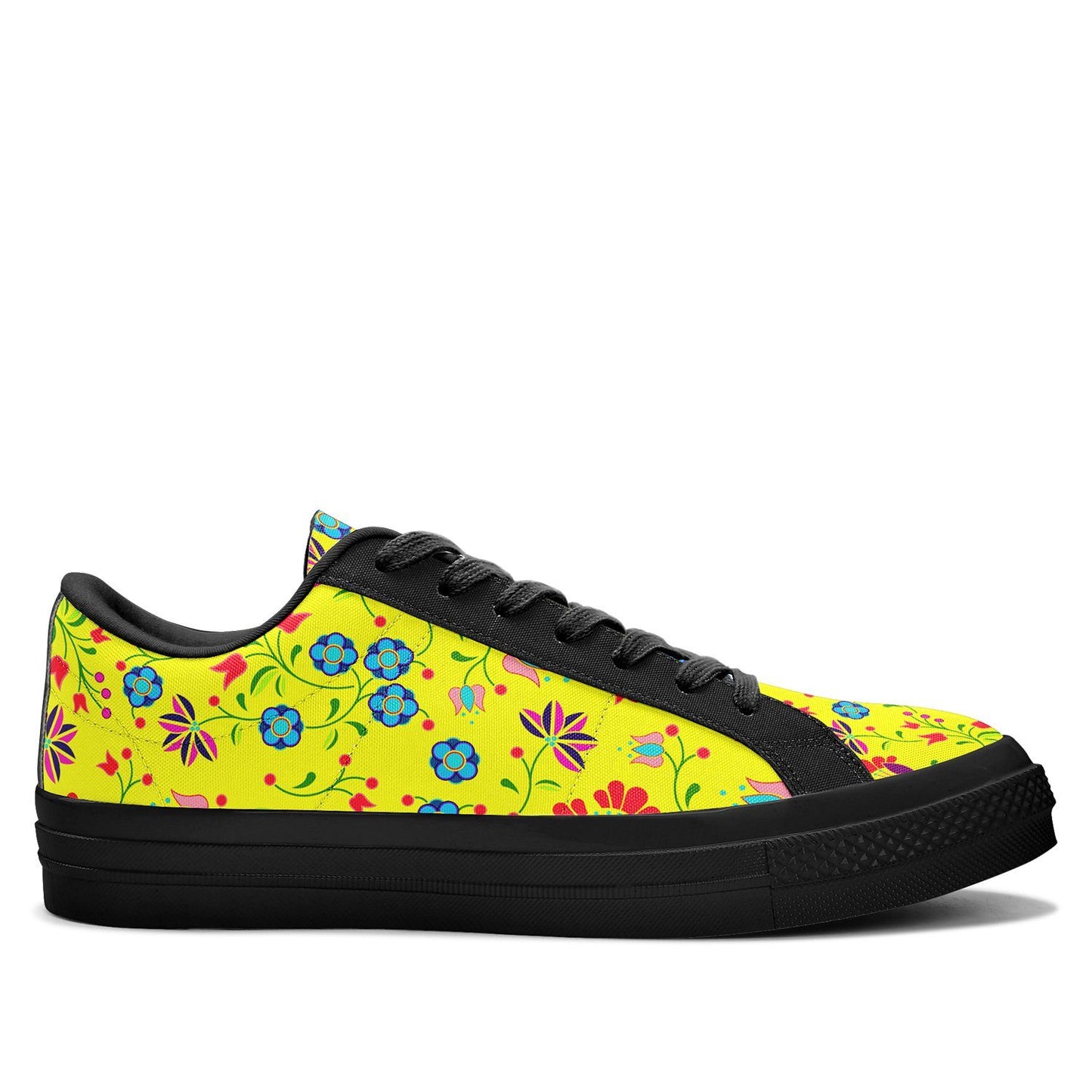 Fleur Indigine Mais Aapisi Low Top Canvas Shoes Black Sole aapisi Herman 