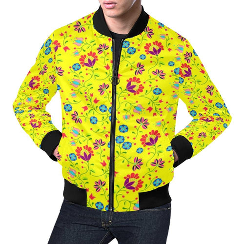 Fleur Indigine Mais All Over Print Bomber Jacket for Men (Model H19) All Over Print Bomber Jacket for Men (H19) e-joyer 