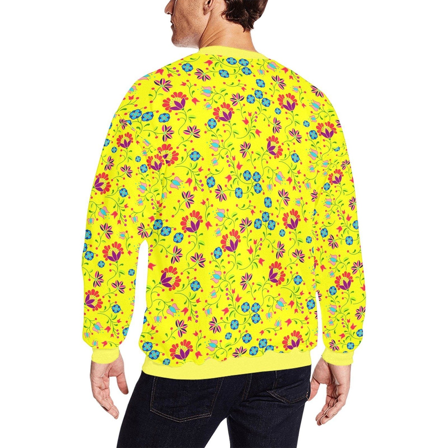 Fleur Indigine Mais All Over Print Crewneck Sweatshirt for Men (Model H18) shirt e-joyer 