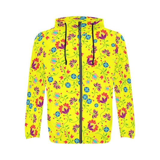 Fleur Indigine Mais All Over Print Full Zip Hoodie for Men (Model H14) All Over Print Full Zip Hoodie for Men (H14) e-joyer 