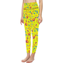 Load image into Gallery viewer, Fleur Indigine Mais All Over Print High-Waisted Leggings (Model L36) High-Waisted Leggings (L36) e-joyer 
