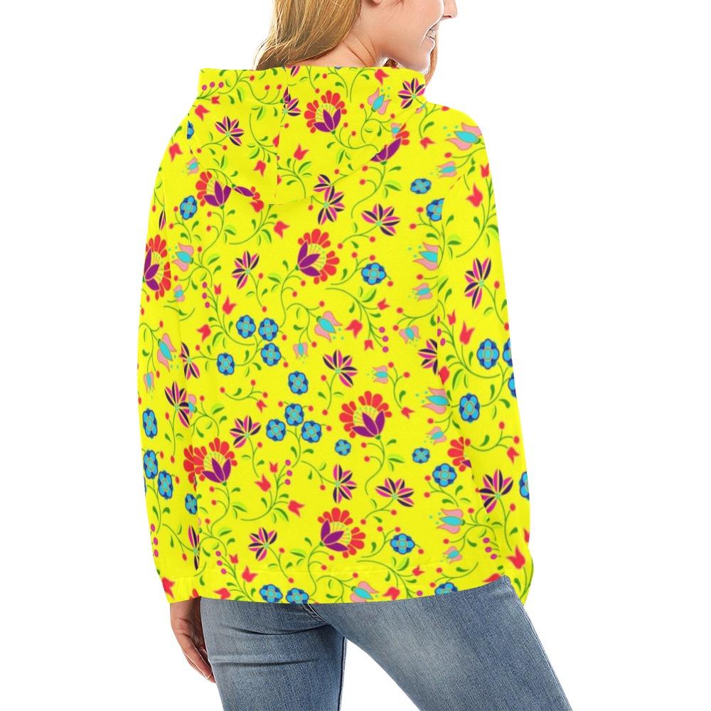 Fleur Indigine Mais All Over Print Hoodie for Women (USA Size) (Model H13) All Over Print Hoodie for Women (H13) e-joyer 