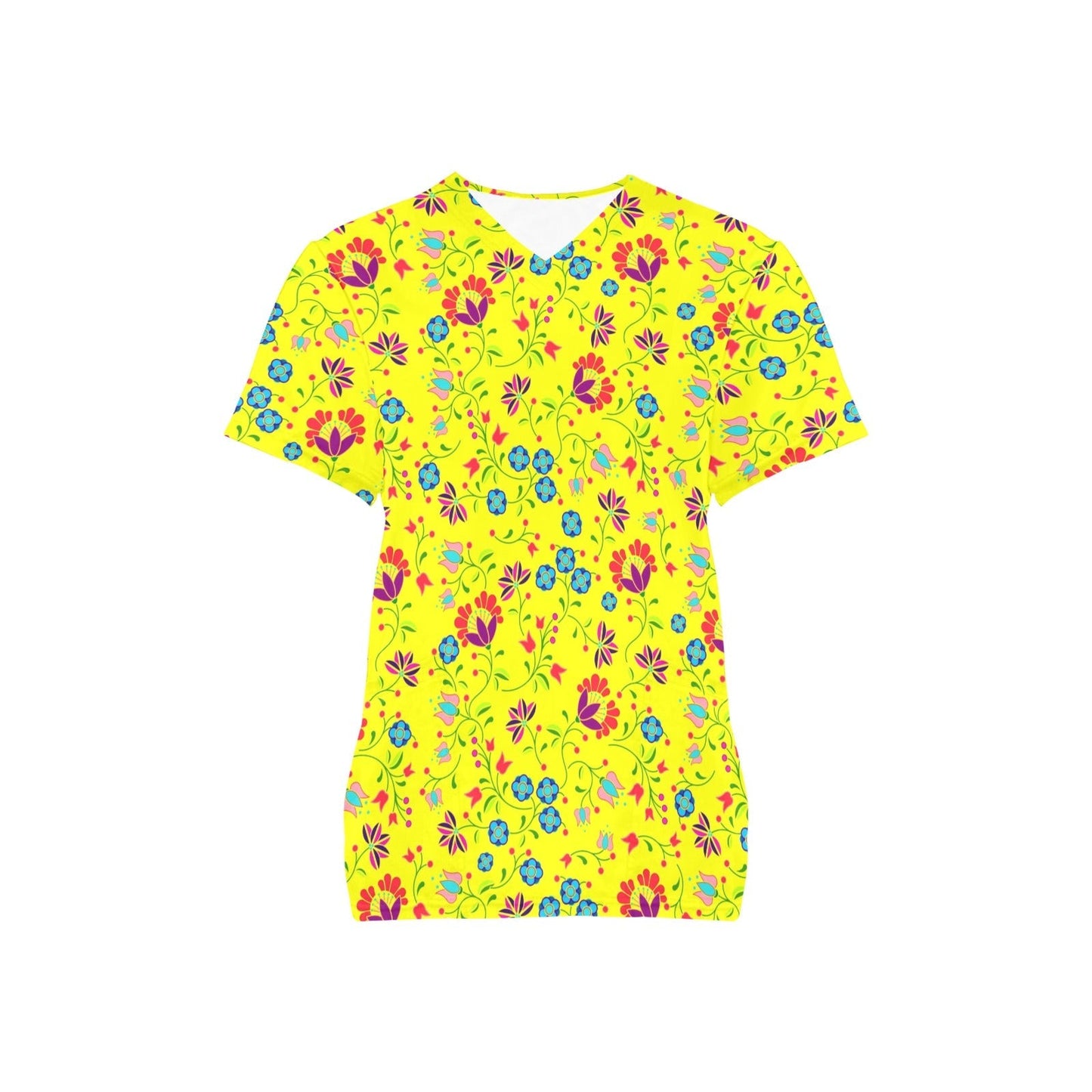 Fleur Indigine Mais All Over Print Scrub Top Scrub Top e-joyer 
