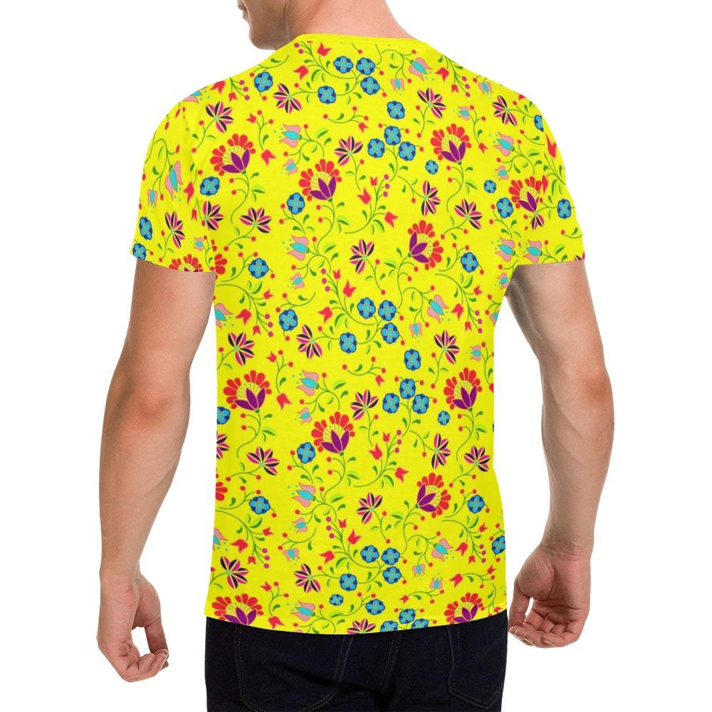 Fleur Indigine Mais All Over Print T-Shirt for Men (USA Size) (Model T40) All Over Print T-Shirt for Men (T40) e-joyer 