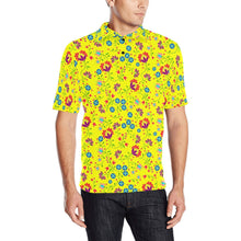 Load image into Gallery viewer, Fleur Indigine Mais Men&#39;s All Over Print Polo Shirt (Model T55) Men&#39;s Polo Shirt (Model T55) e-joyer 
