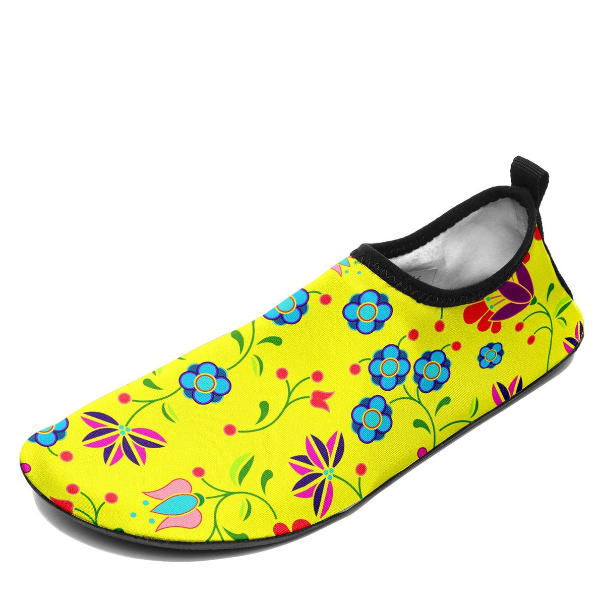 Fleur Indigine Mais Sockamoccs – Unisex Slip-On Shoes by 49 Dzine