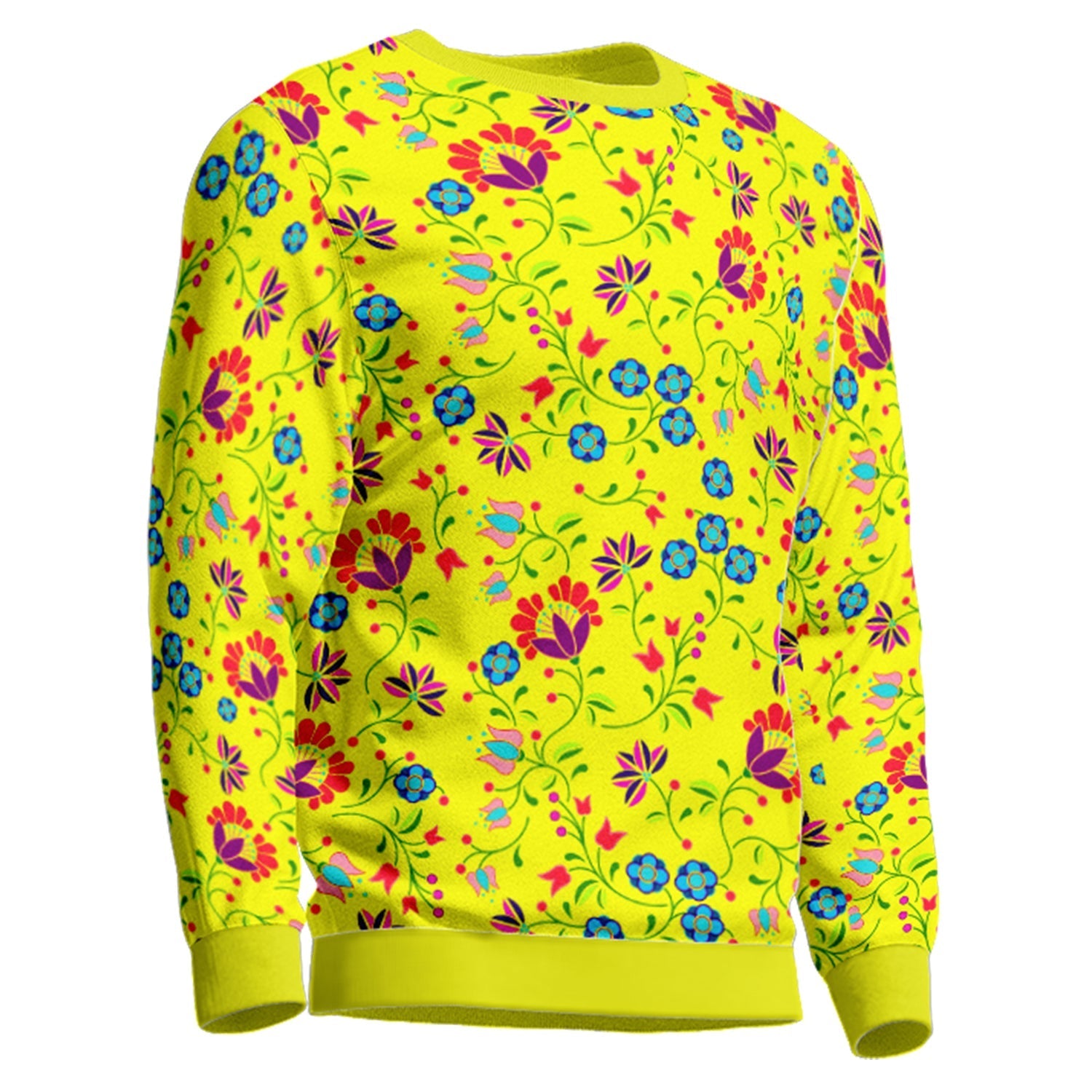 Fleur Indigine Mais Unisex Crewneck Long Sleeve Top Herman 