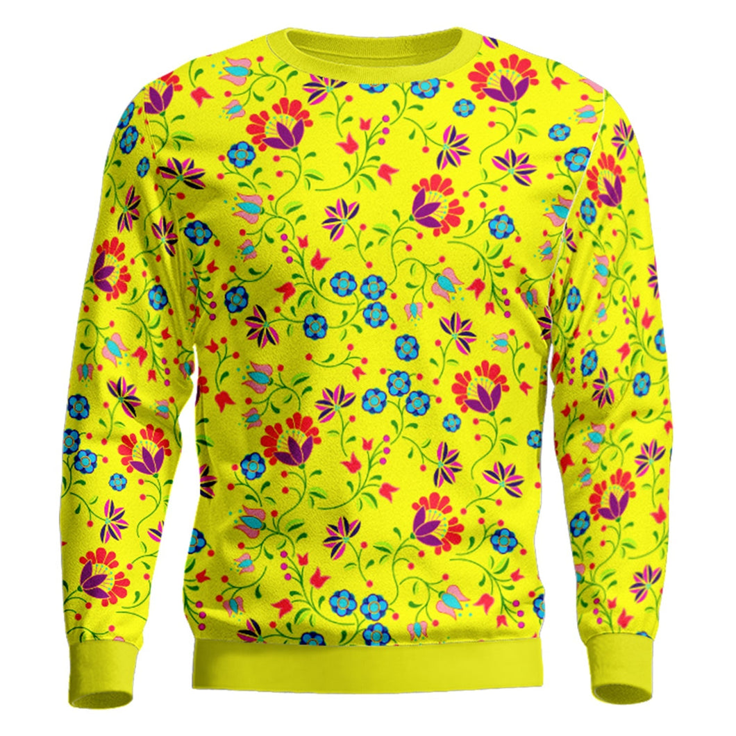 Fleur Indigine Mais Unisex Crewneck Long Sleeve Top Herman 