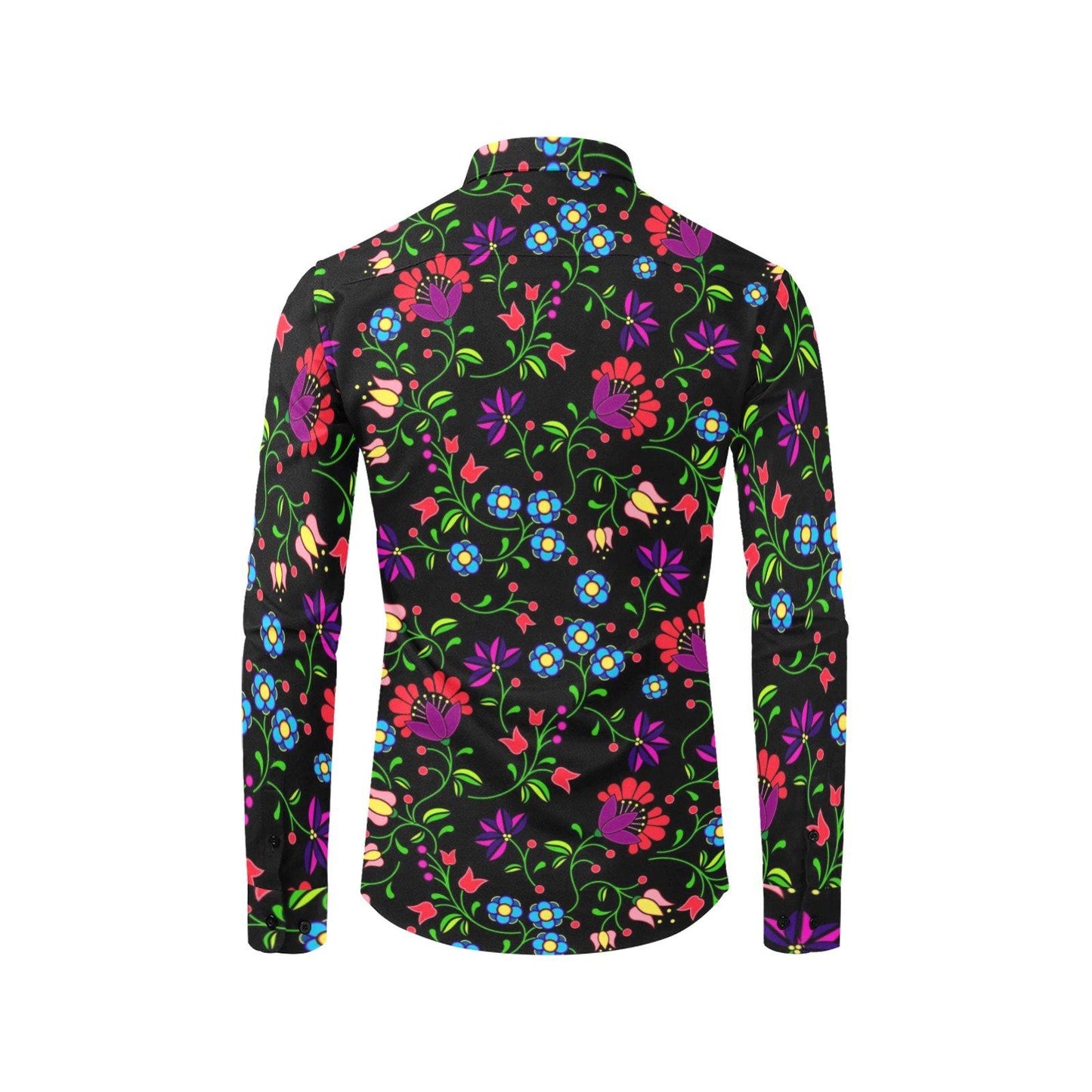 Fleur Indigine Men's All Over Print Casual Dress Shirt (Model T61) Men's Dress Shirt (T61) e-joyer 