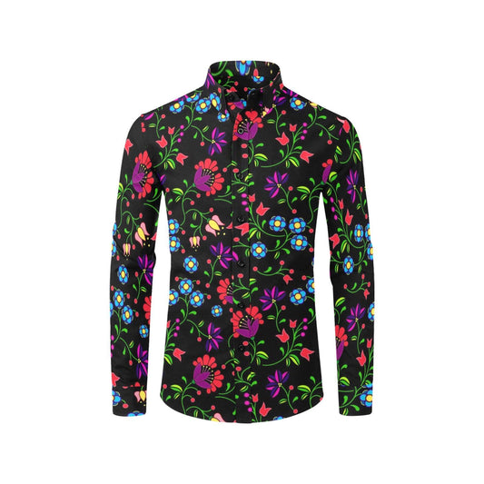 Fleur Indigine Men's All Over Print Casual Dress Shirt (Model T61) Men's Dress Shirt (T61) e-joyer 