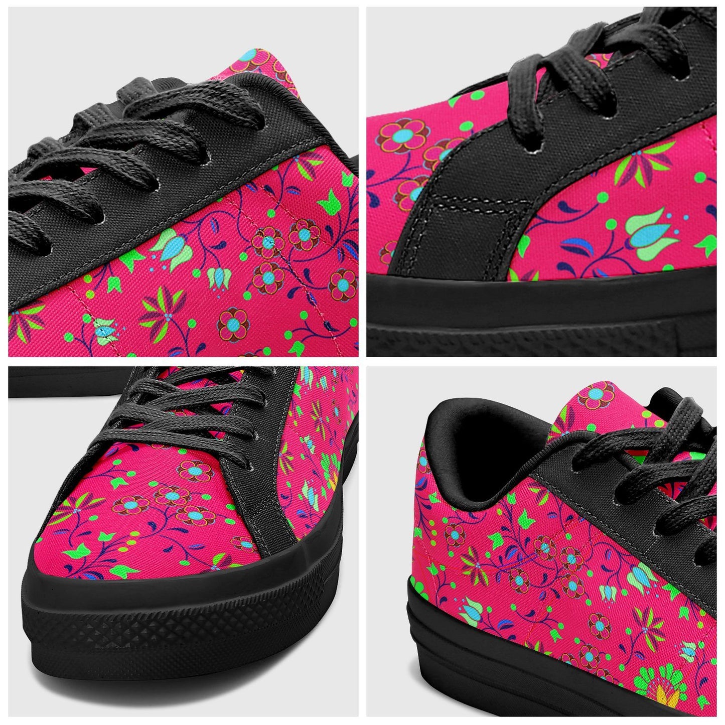 Fleur Indigine Rouge Aapisi Low Top Canvas Shoes Black Sole aapisi Herman 