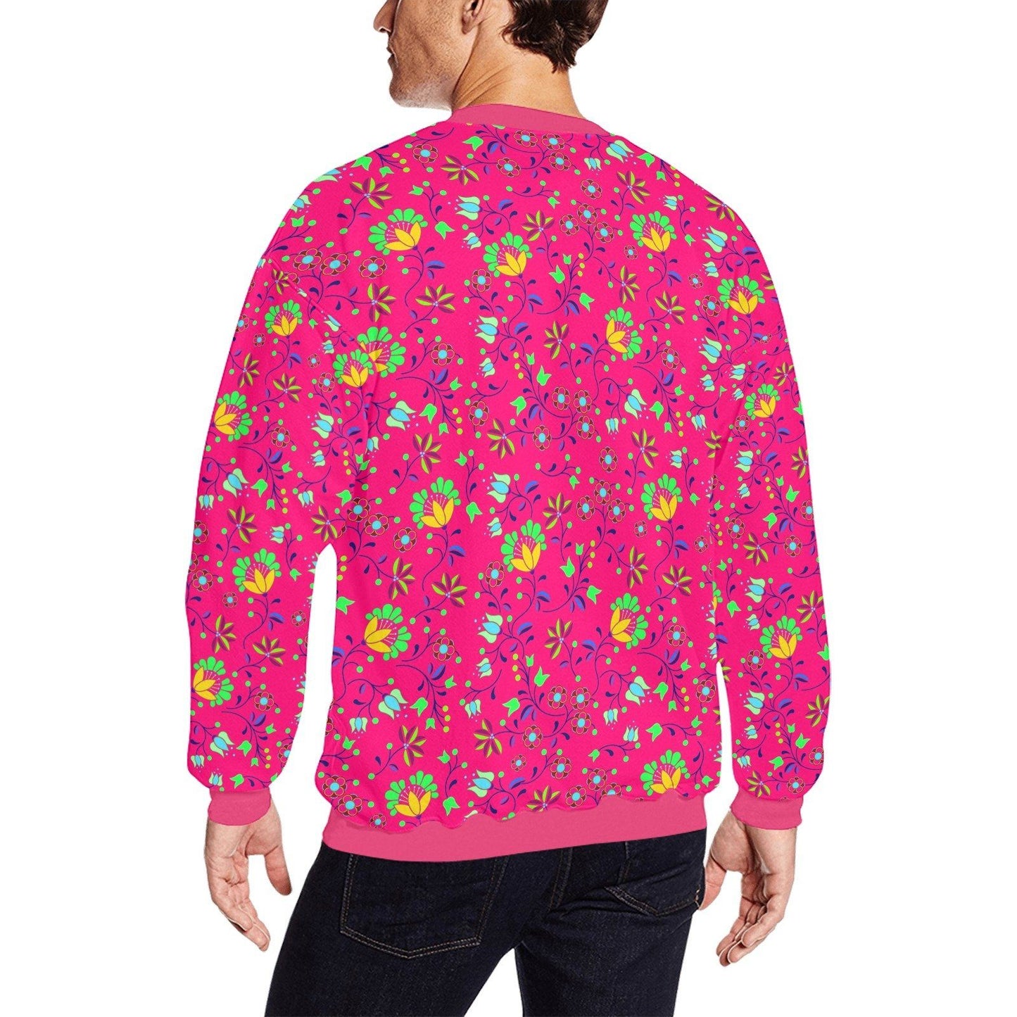 Fleur Indigine Rouge All Over Print Crewneck Sweatshirt for Men (Model H18) shirt e-joyer 