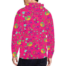 Load image into Gallery viewer, Fleur Indigine Rouge All Over Print Full Zip Hoodie for Men (Model H14) All Over Print Full Zip Hoodie for Men (H14) e-joyer 
