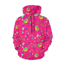 Load image into Gallery viewer, Fleur Indigine Rouge All Over Print Hoodie for Women (USA Size) (Model H13) All Over Print Hoodie for Women (H13) e-joyer 
