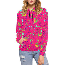 Load image into Gallery viewer, Fleur Indigine Rouge All Over Print Hoodie for Women (USA Size) (Model H13) All Over Print Hoodie for Women (H13) e-joyer 
