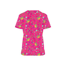 Load image into Gallery viewer, Fleur Indigine Rouge All Over Print Scrub Top Scrub Top e-joyer 
