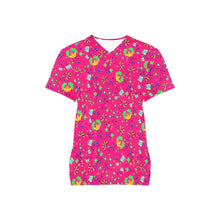 Load image into Gallery viewer, Fleur Indigine Rouge All Over Print Scrub Top Scrub Top e-joyer 
