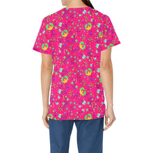 Load image into Gallery viewer, Fleur Indigine Rouge All Over Print Scrub Top Scrub Top e-joyer 
