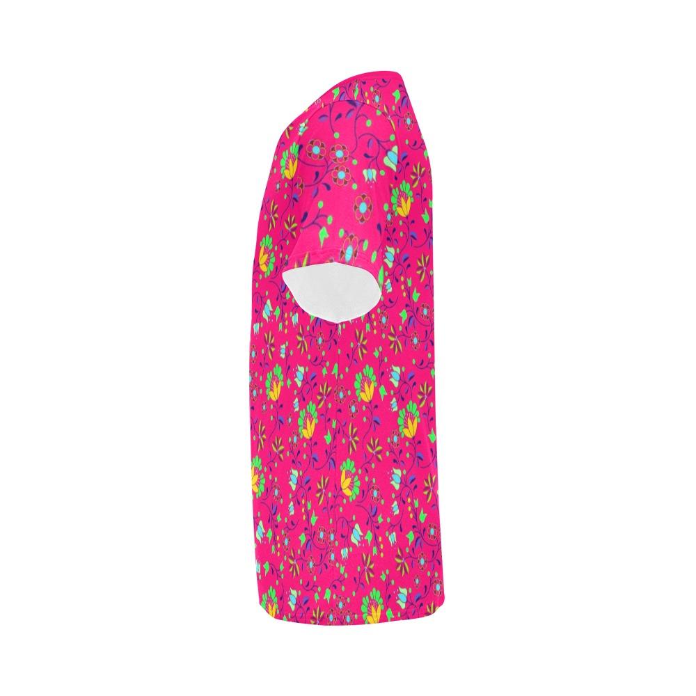 Fleur Indigine Rouge All Over Print T-Shirt for Men (USA Size) (Model T40) All Over Print T-Shirt for Men (T40) e-joyer 