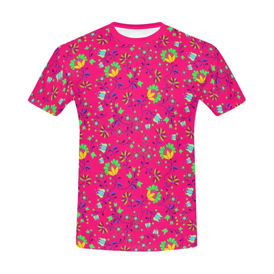 Fleur Indigine Rouge All Over Print T-Shirt for Men (USA Size) (Model T40) All Over Print T-Shirt for Men (T40) e-joyer 