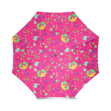 Load image into Gallery viewer, Fleur Indigine Rouge Foldable Umbrella (Model U01) Foldable Umbrella e-joyer 
