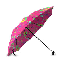 Load image into Gallery viewer, Fleur Indigine Rouge Foldable Umbrella (Model U01) Foldable Umbrella e-joyer 
