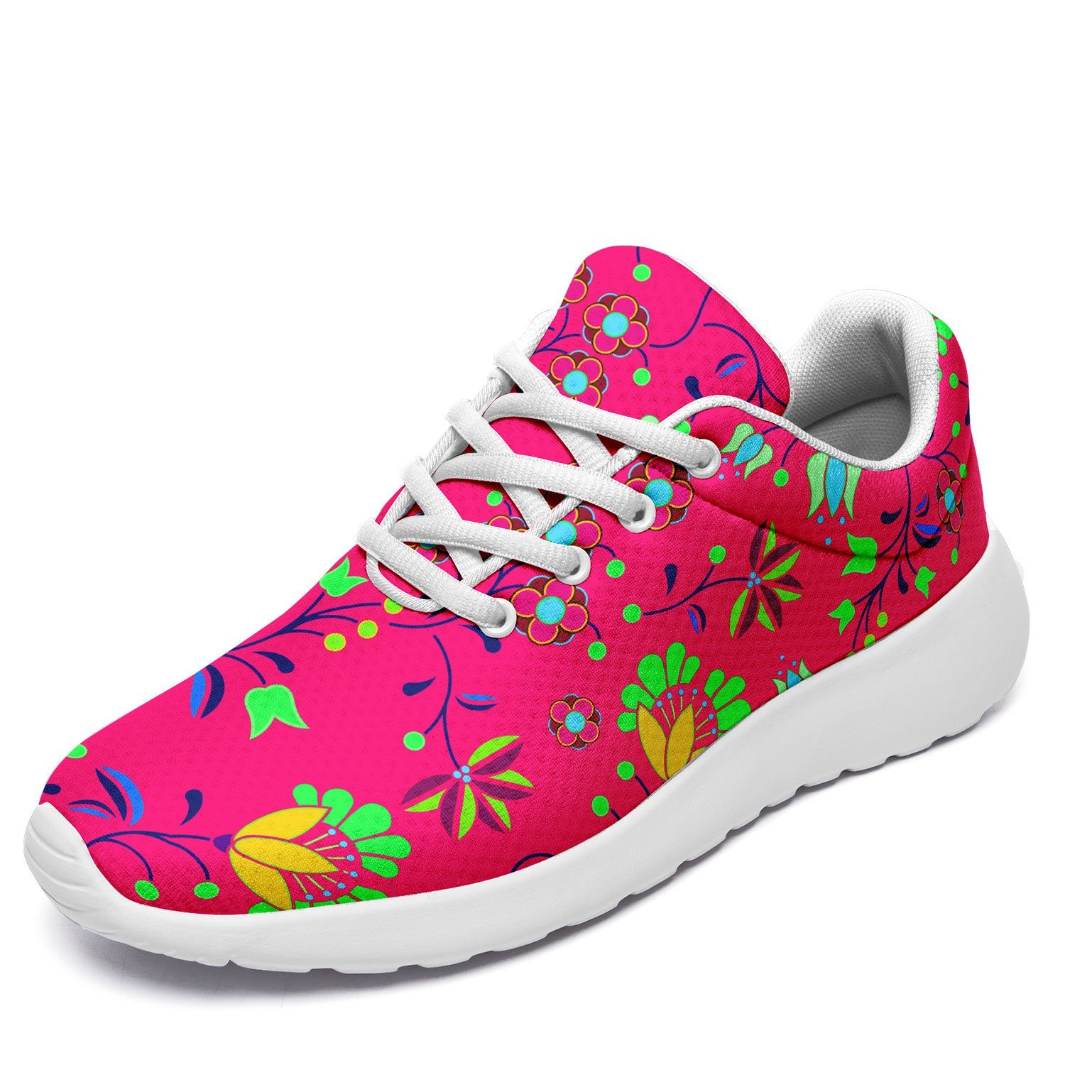 Fleur Indigine Rouge Ikkaayi Sport Sneakers ikkaayi Herman US Women 4.5 / US Youth 3.5 / EUR 35 White Sole 