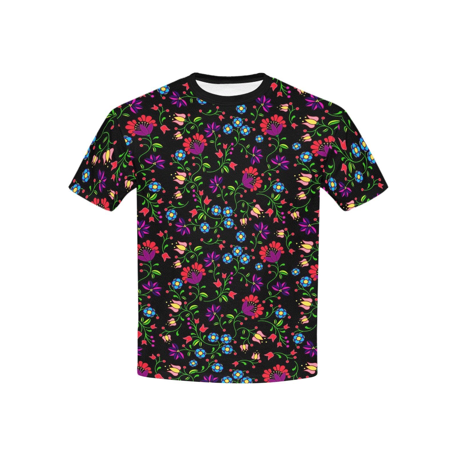 Fleur Indigine Rouge Kids' All Over Print T-shirt (USA Size) (Model T40) All Over Print T-shirt for Kid (T40) e-joyer 