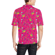 Load image into Gallery viewer, Fleur Indigine Rouge Men&#39;s All Over Print Polo Shirt (Model T55) Men&#39;s Polo Shirt (Model T55) e-joyer 
