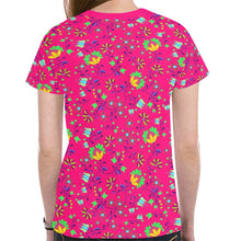 Load image into Gallery viewer, Fleur Indigine Rouge New All Over Print T-shirt for Women (Model T45) tshirt e-joyer 
